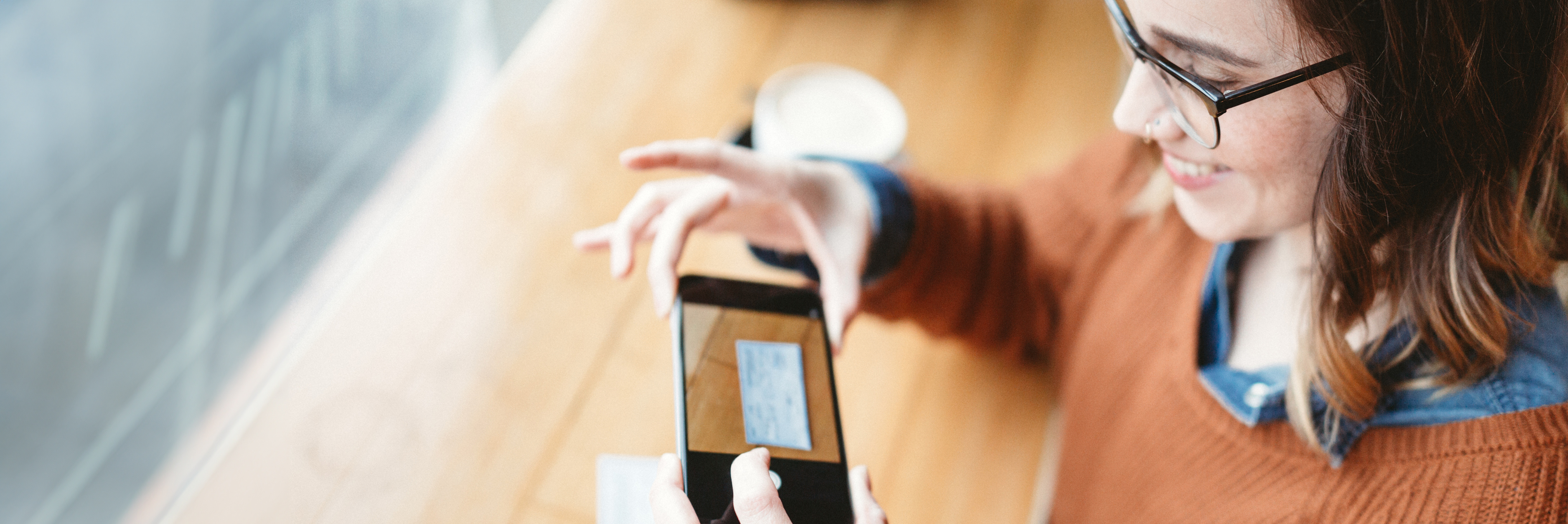 Woman holding a mobile phone