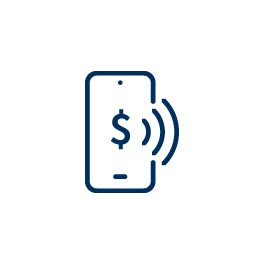 Mobile phone with dollar sign icon