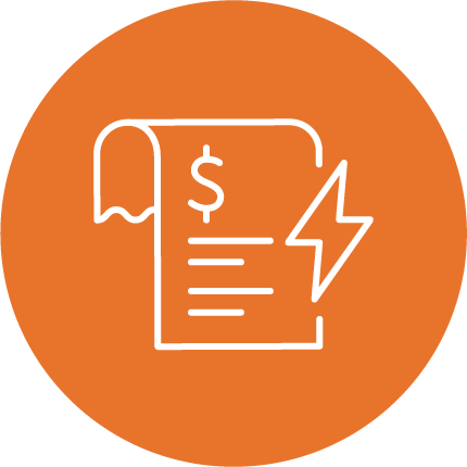 Dollar sign on document orange icon